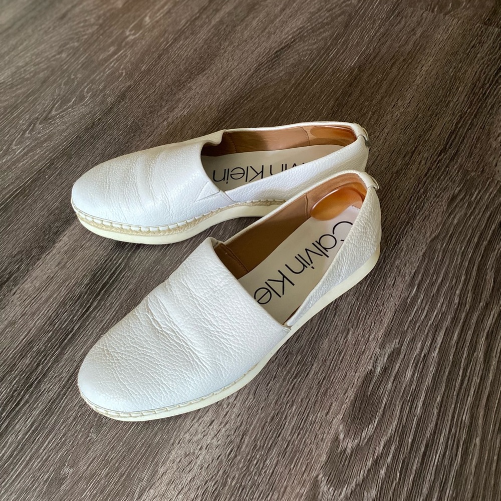 Calvin Klein White Slip On Sneaker